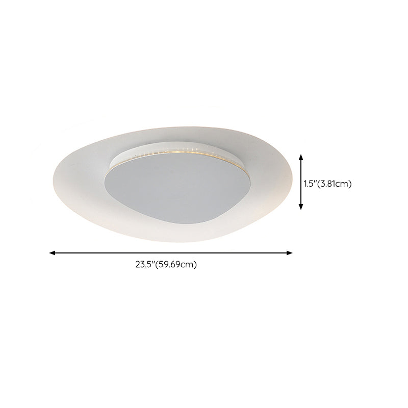 Single White Flush Mount Lighting Unique Acrylic Ceiling Light for Bedroom