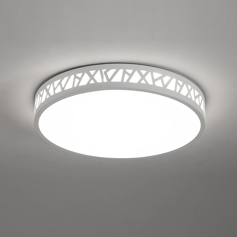 Geometric Flush Mount Fixture Modern Metal 1 Light Flush Light for Living Room