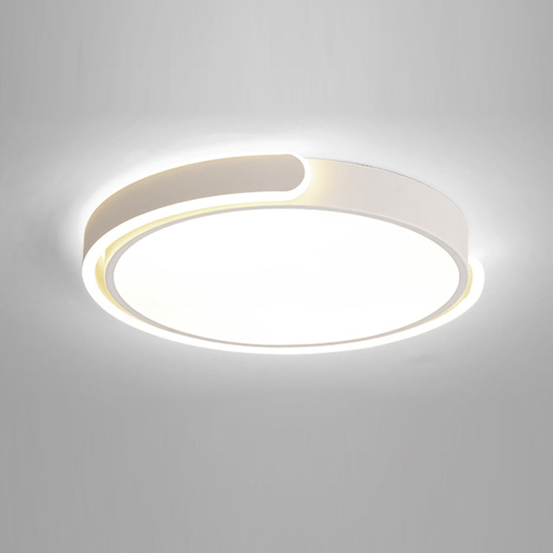 Single White Flush Mount Lighting LED Ceiling Light for Living Room