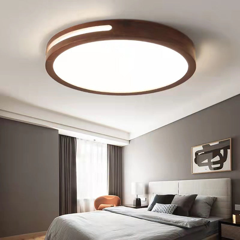 Geometric Flush Mount Fixtures Contemporary Wood 1 Light Flush Lights