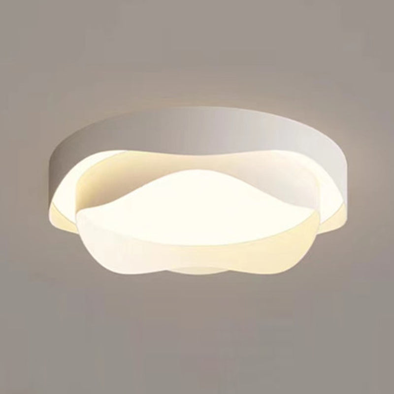 Modern Style Ceiling Light White LED Ceiling Mount Light with Acrylic Shade for Bedroom