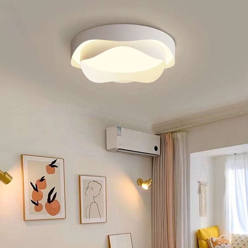 Modern Style Ceiling Light White LED Ceiling Mount Light with Acrylic Shade for Bedroom