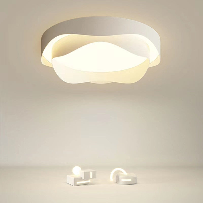 Modern Style Ceiling Light White LED Ceiling Mount Light with Acrylic Shade for Bedroom