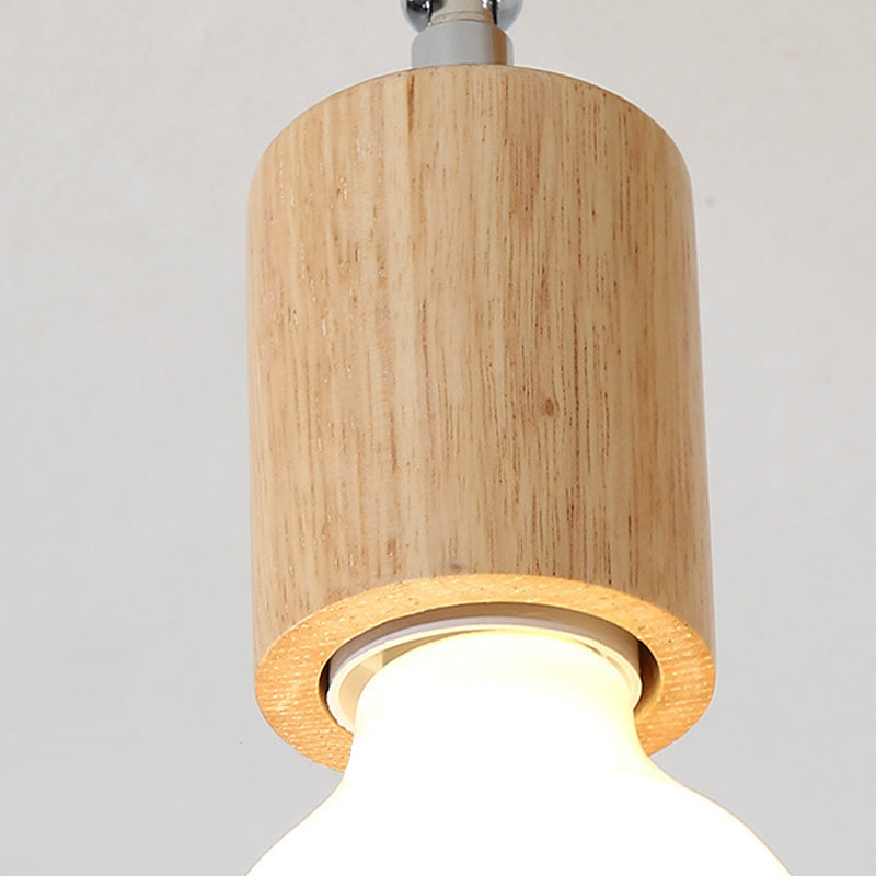 Contemporary Wooden Ceiling Light Creative Flush Mount Light Fixture for Bedroom