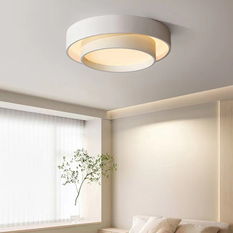 Round Ceiling Light White LED Ceiling Mount Light with Acrylic Shade for Bedroom