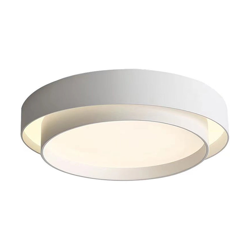 Round Ceiling Light White LED Ceiling Mount Light with Acrylic Shade for Bedroom