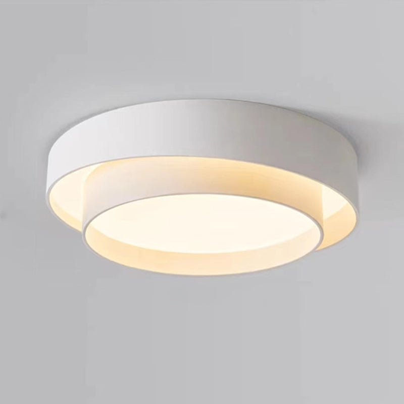 Round Ceiling Light White LED Ceiling Mount Light with Acrylic Shade for Bedroom