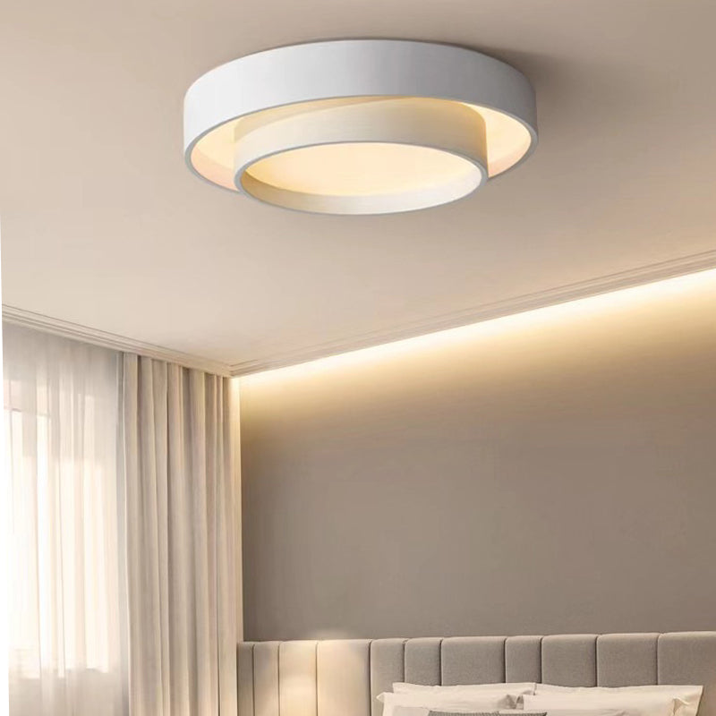 Round Ceiling Light White LED Ceiling Mount Light with Acrylic Shade for Bedroom