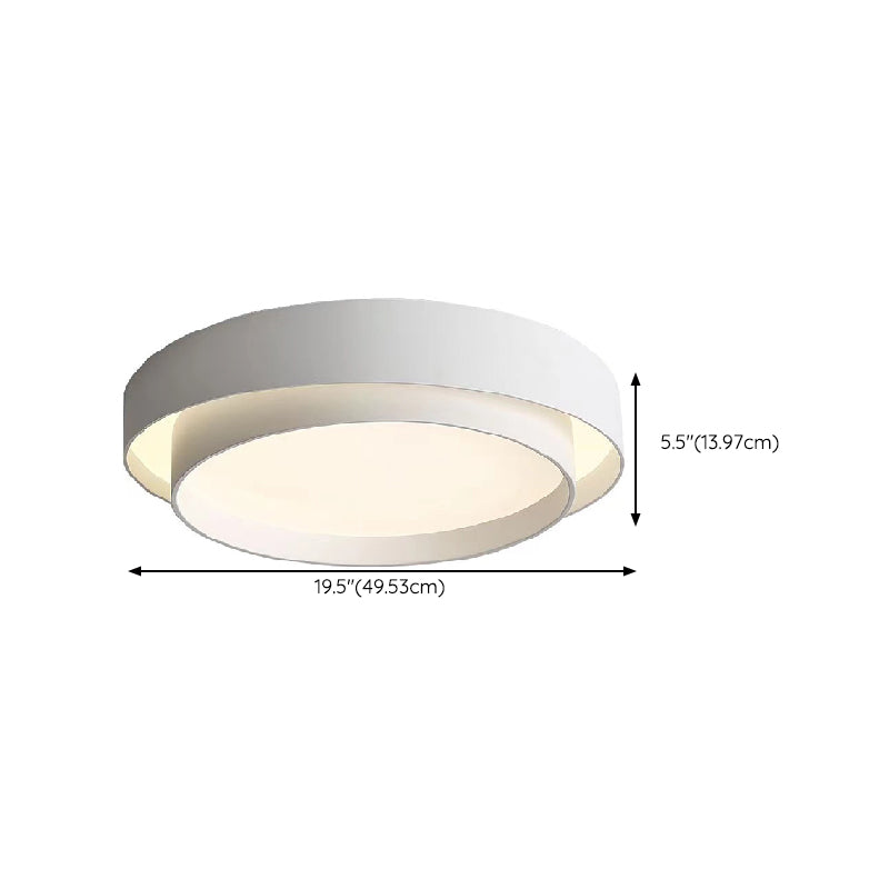 Round Ceiling Light White LED Ceiling Mount Light with Acrylic Shade for Bedroom