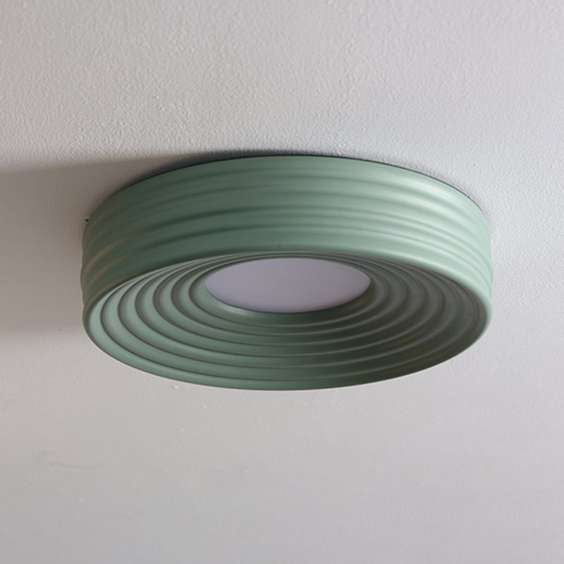 Modern Ceiling Light LED Round Ceiling Mount Light with Metal Shade for Bedroom