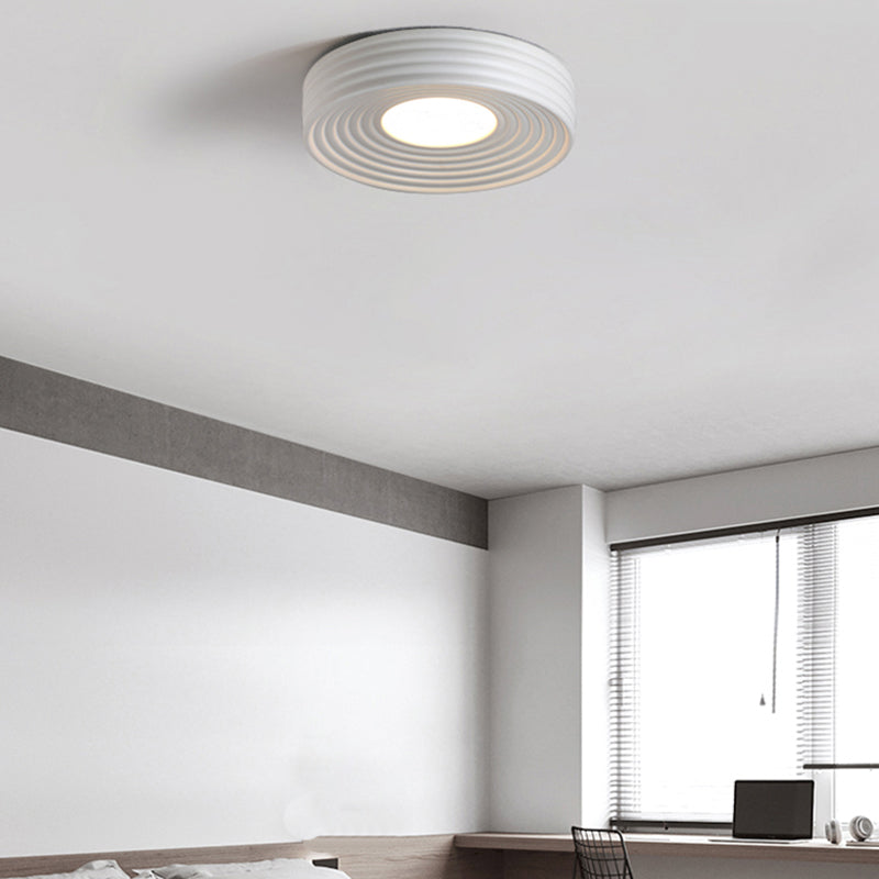 Modern Ceiling Light LED Round Ceiling Mount Light with Metal Shade for Bedroom