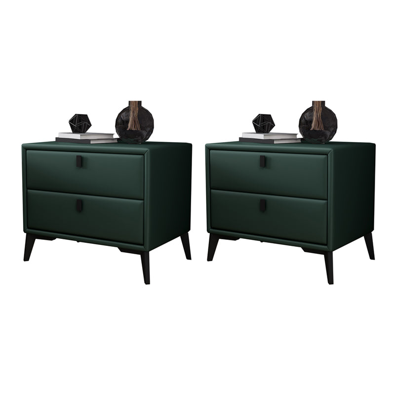 Leather Accent Table Nightstand Modern Nightstand for Bedroom