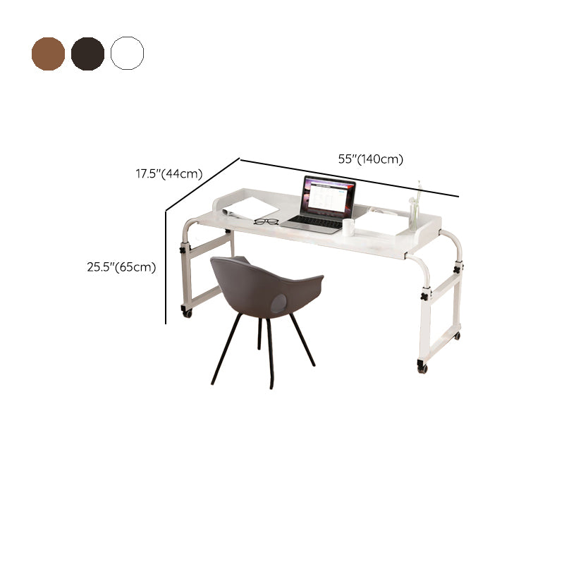 Adjustable Height Computer Desk Bedroom Office Desk with Caster Wheels