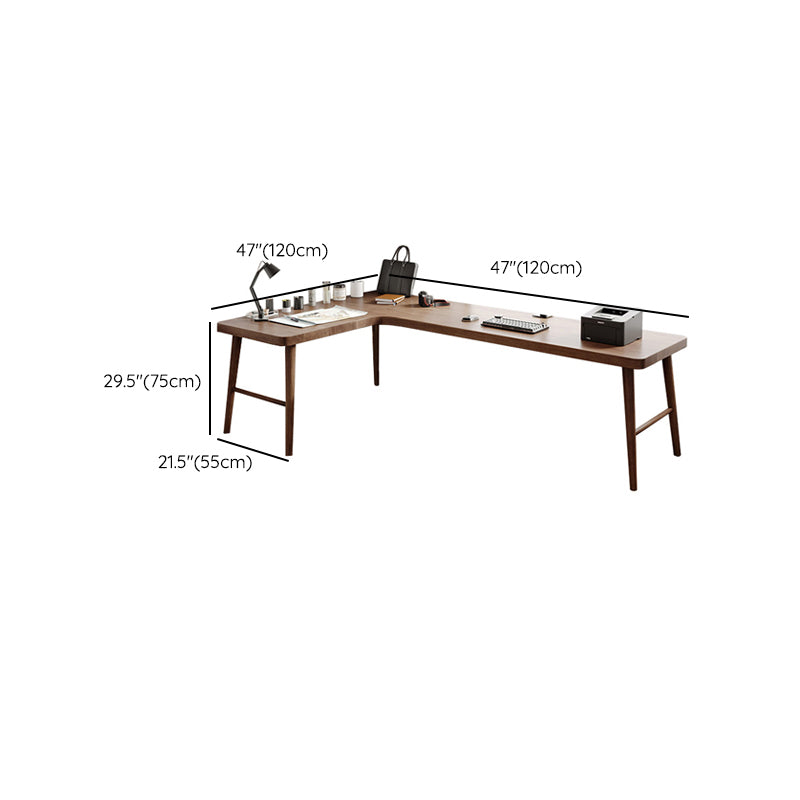 Contemporary Writing Desk Solid Wood Office Desk , 29.25 Inch H