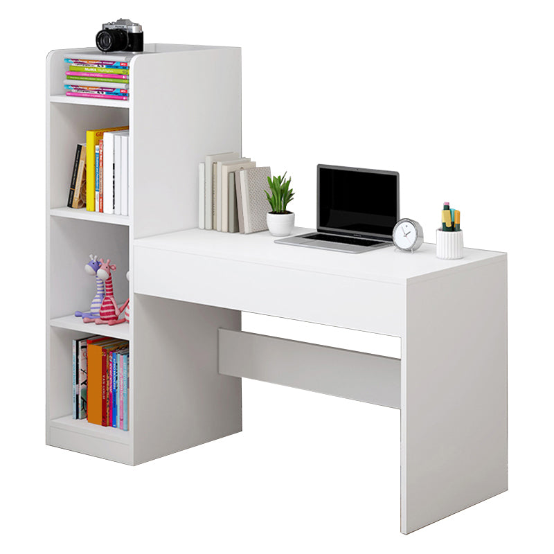 Contemporary Wood Office Desk Rectangular Shape Task Desk with Drawer for Home