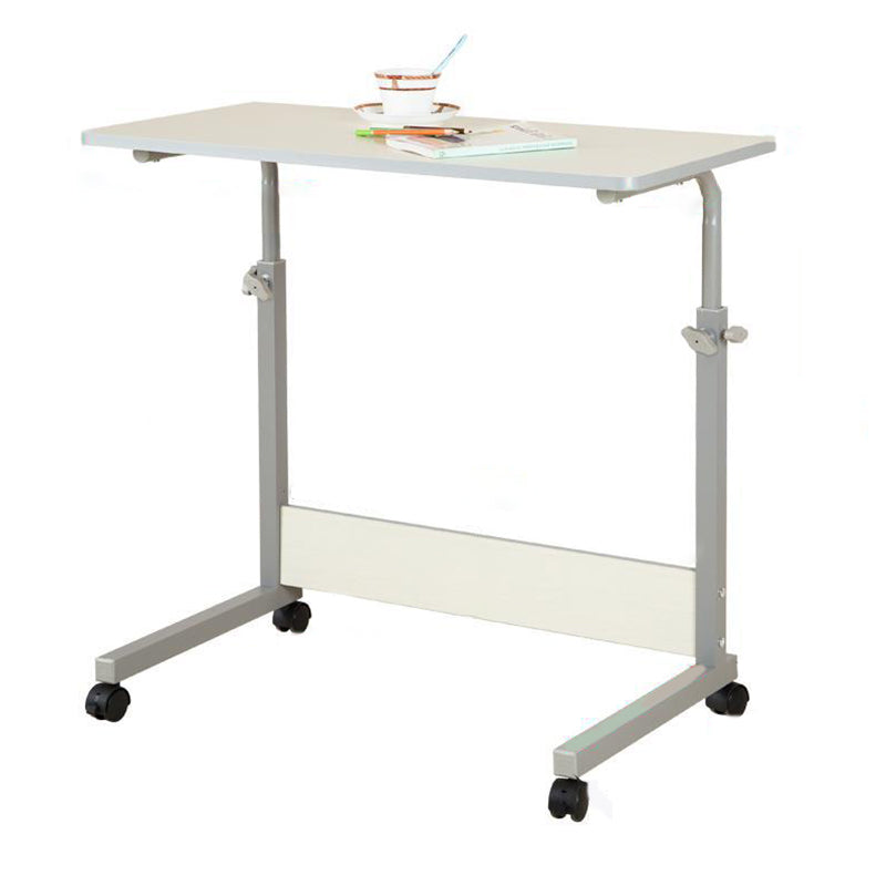 Contemporary Writing Desk Wooden Standing Desk with Caster Wheel