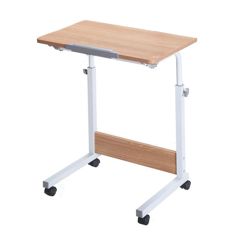 Contemporary Writing Desk Wooden Standing Desk with Caster Wheel