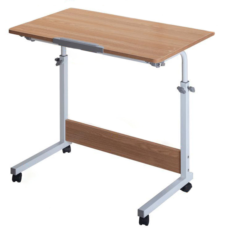 Contemporary Writing Desk Wooden Standing Desk with Caster Wheel