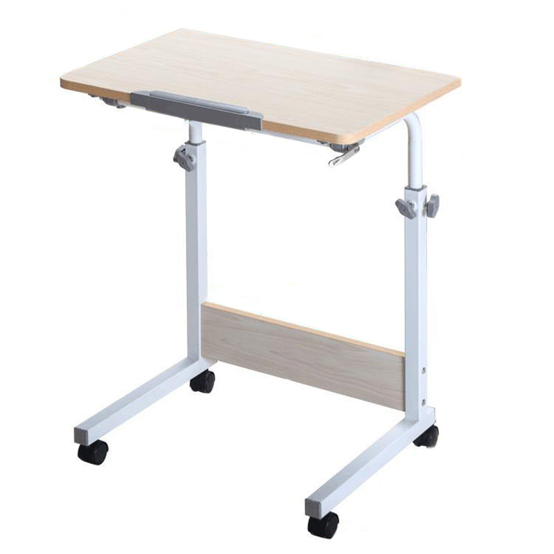 Contemporary Writing Desk Wooden Standing Desk with Caster Wheel