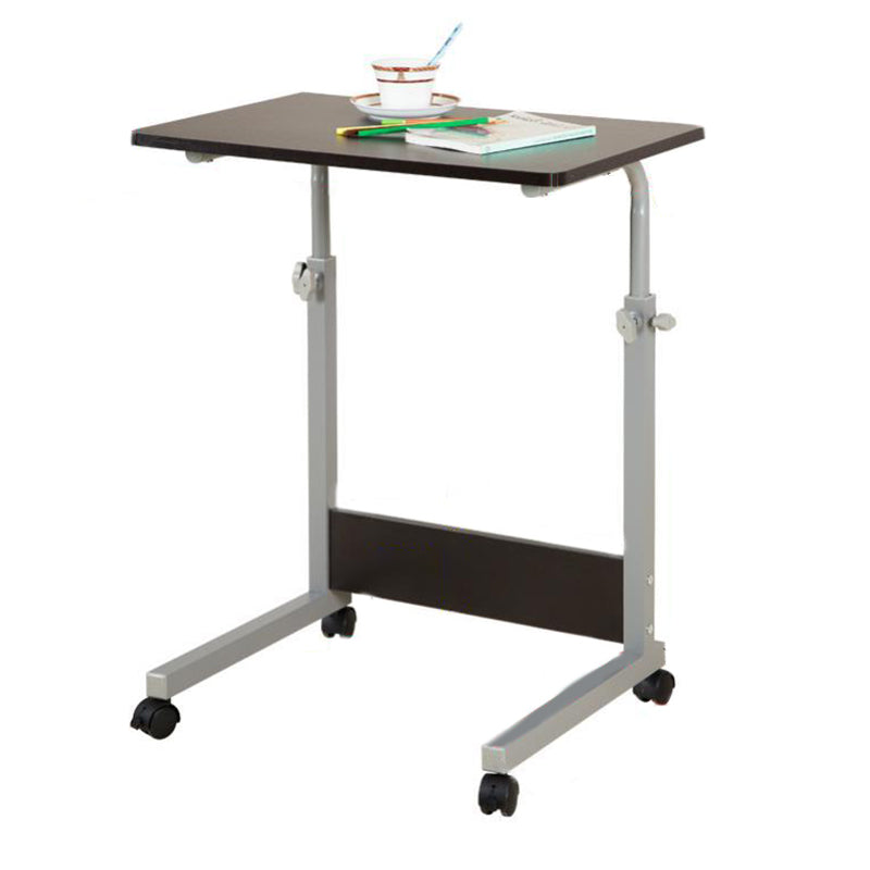 Contemporary Writing Desk Wooden Standing Desk with Caster Wheel