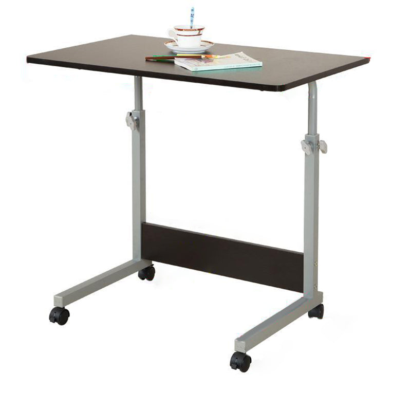 Contemporary Writing Desk Wooden Standing Desk with Caster Wheel