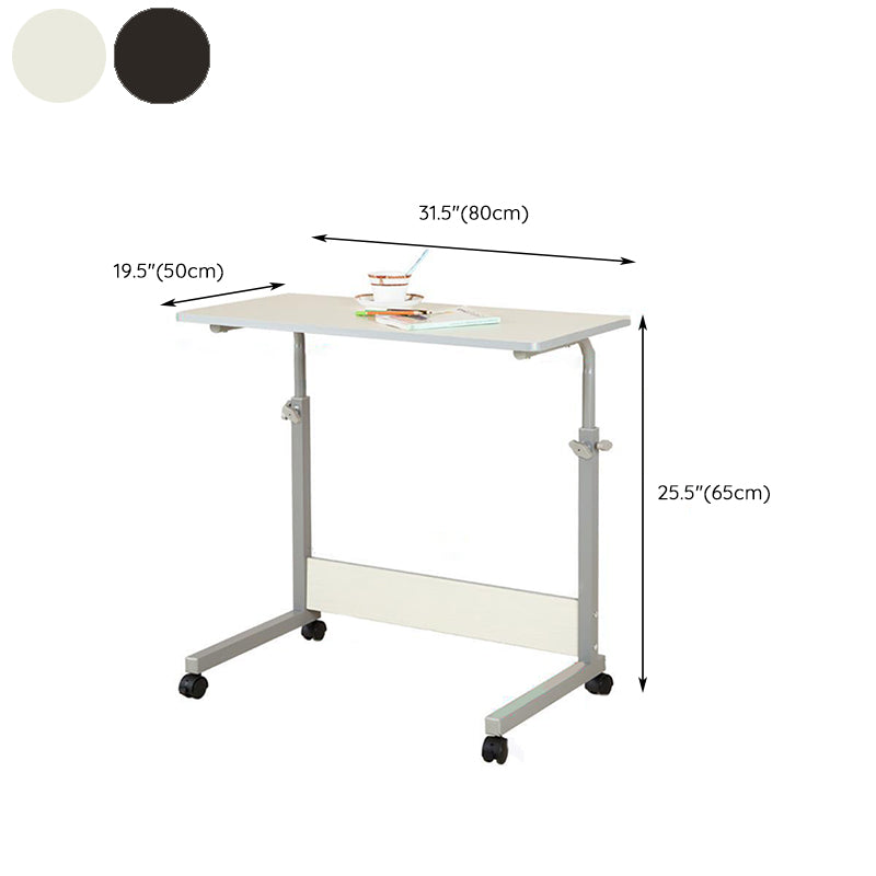 Contemporary Writing Desk Wooden Standing Desk with Caster Wheel