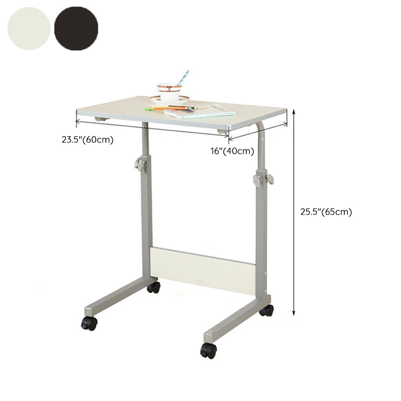 Contemporary Writing Desk Wooden Standing Desk with Caster Wheel