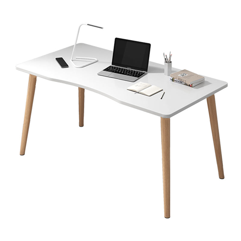 Simple Style Dormitory Writing Desk Wooden Legs Parsons Computer Desk