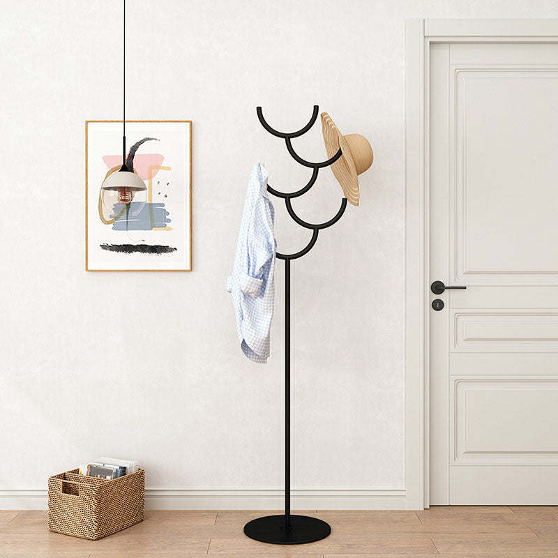 Free Standing Coat Hanger Industrial Style Metal Coat Hanger with Hooks