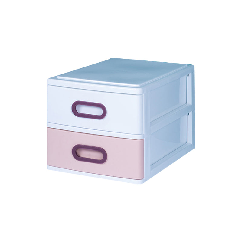 Plastic File Cabinet Vertical Color Block File Cabinet with Drawers for Home Office