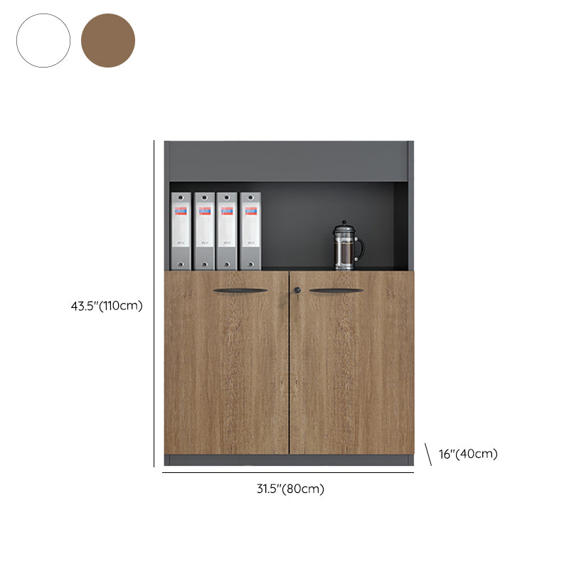 Modern Lateral File Cabinet Wood Filing Cabinet with Locking Storage