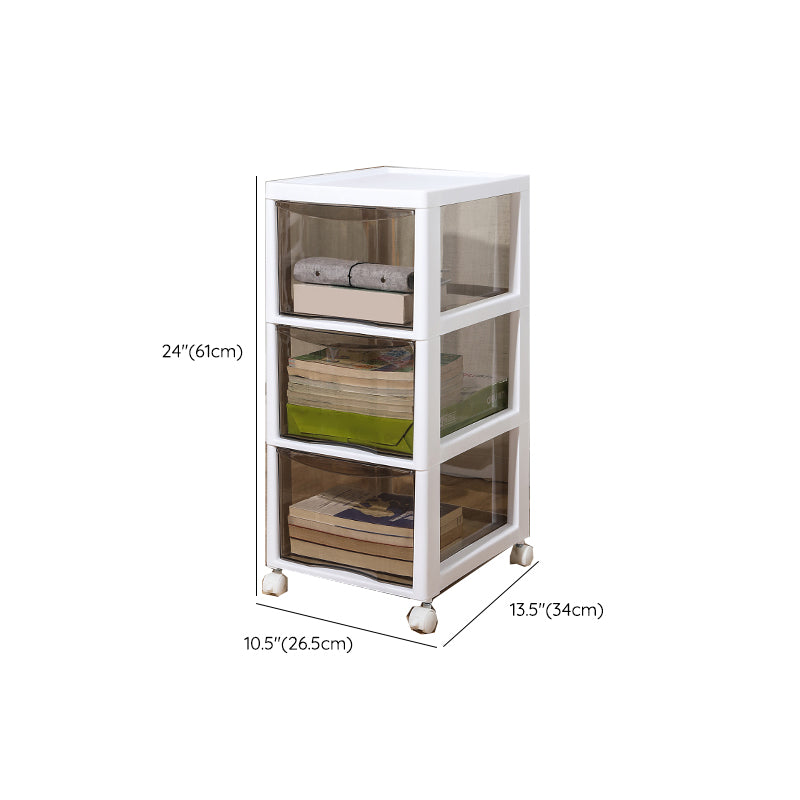 Vertical Transparent Filing Cabinet Modern Plastic Drawers File Cabinet