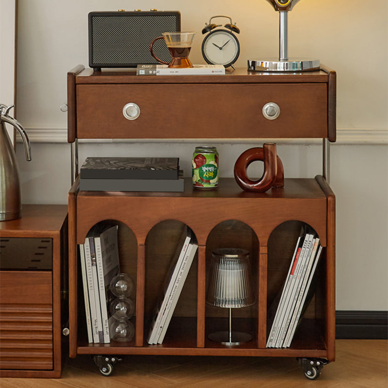 Robert Coffee Table with Wheels in Brone with Stogage Drawer