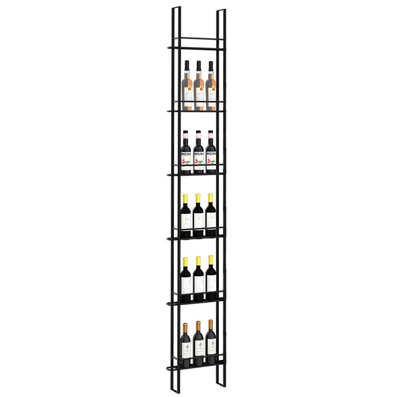 Modern Floor Wine Bottle & Glass Rack Metal Wine Rack with Wine Storage