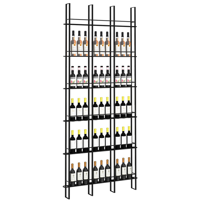 Modern Floor Wine Bottle & Glass Rack Metal Wine Rack with Wine Storage