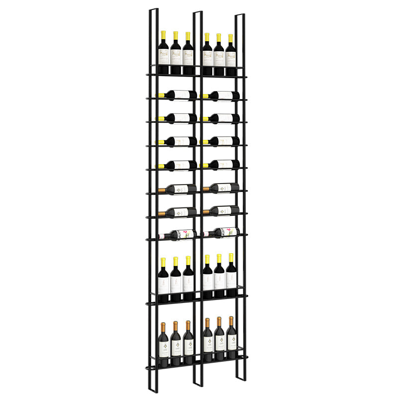 Modern Floor Wine Bottle & Glass Rack Metal Wine Rack with Wine Storage