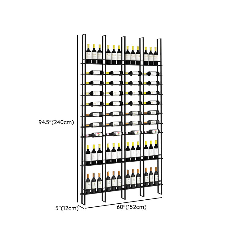 Modern Floor Wine Bottle & Glass Rack Metal Wine Rack with Wine Storage