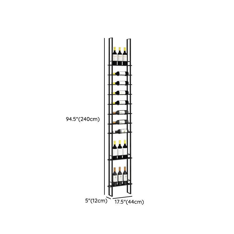 Modern Floor Wine Bottle & Glass Rack Metal Wine Rack with Wine Storage