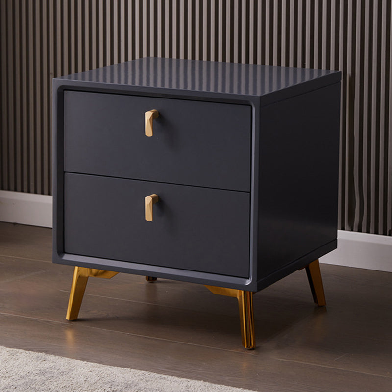 Solid Wood Bed Nightstand Modern Bedside Cabinet with Drawers