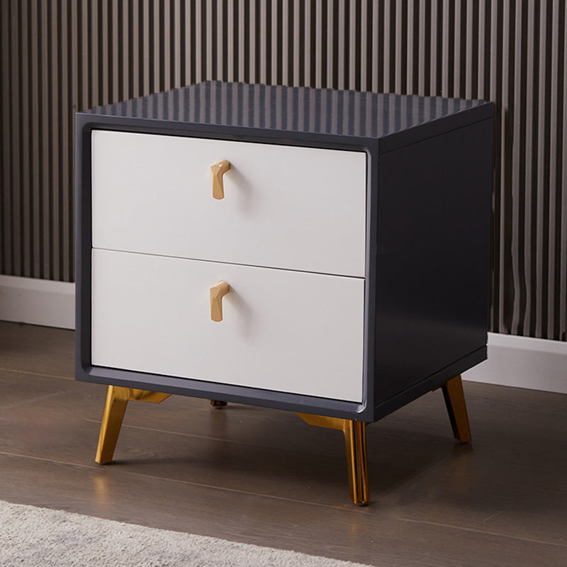 Solid Wood Bed Nightstand Modern Bedside Cabinet with Drawers