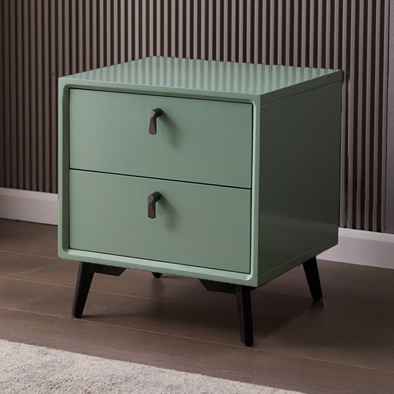 Solid Wood Bed Nightstand Modern Bedside Cabinet with Drawers