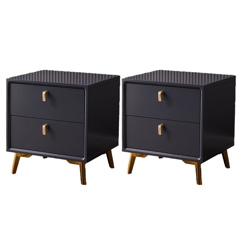 Solid Wood Bed Nightstand Modern Bedside Cabinet with Drawers