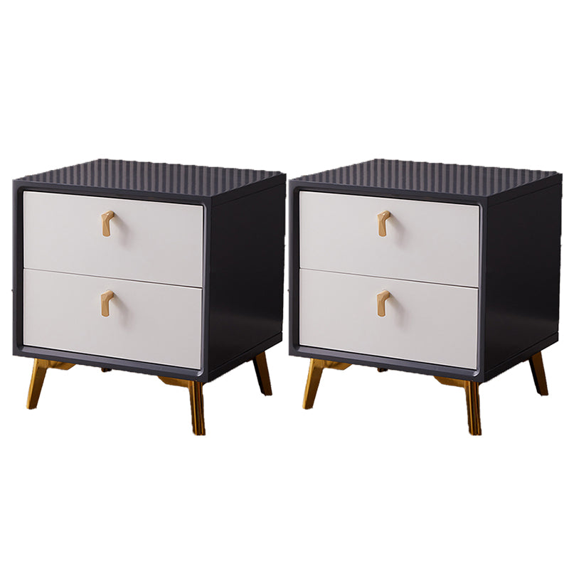 Solid Wood Bed Nightstand Modern Bedside Cabinet with Drawers