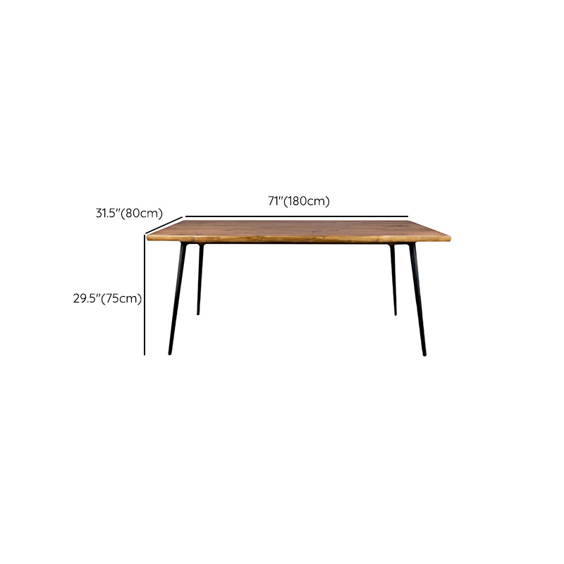 Contemporary Style Wood Office Desk Irregular Task Desk with 4 Legs for Home