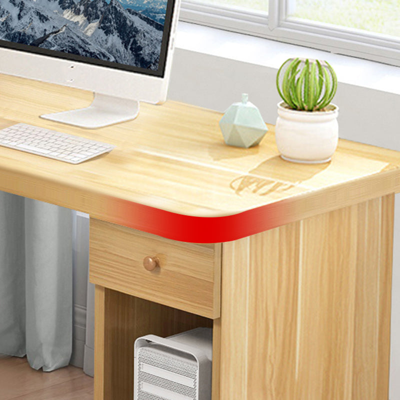 Irregular Shaped Office Laptop Table Wood Writing Desk for Home