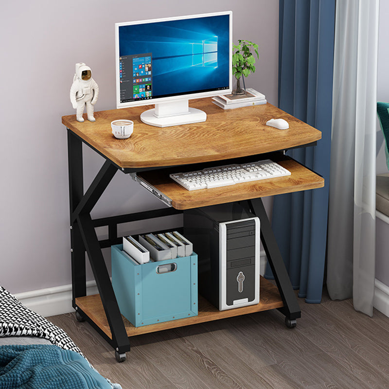 Modern Writing Desk Wooden 21" Wide Standing Desk with Caster Wheel