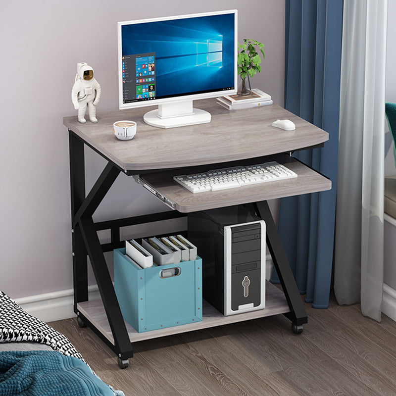 Modern Writing Desk Wooden 21" Wide Standing Desk with Caster Wheel