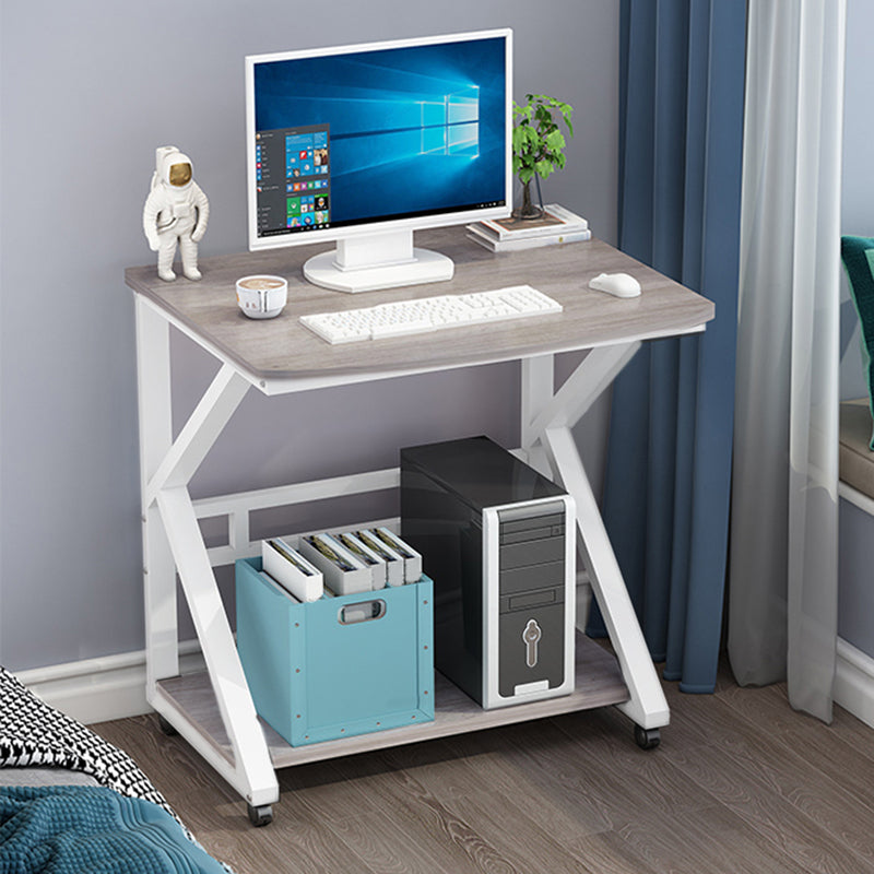 Modern Writing Desk Wooden 21" Wide Standing Desk with Caster Wheel