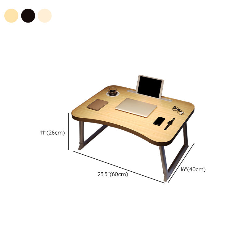 Contemporary Style Office Desk Irregular Shape Task Desk with 2 Legs for Home