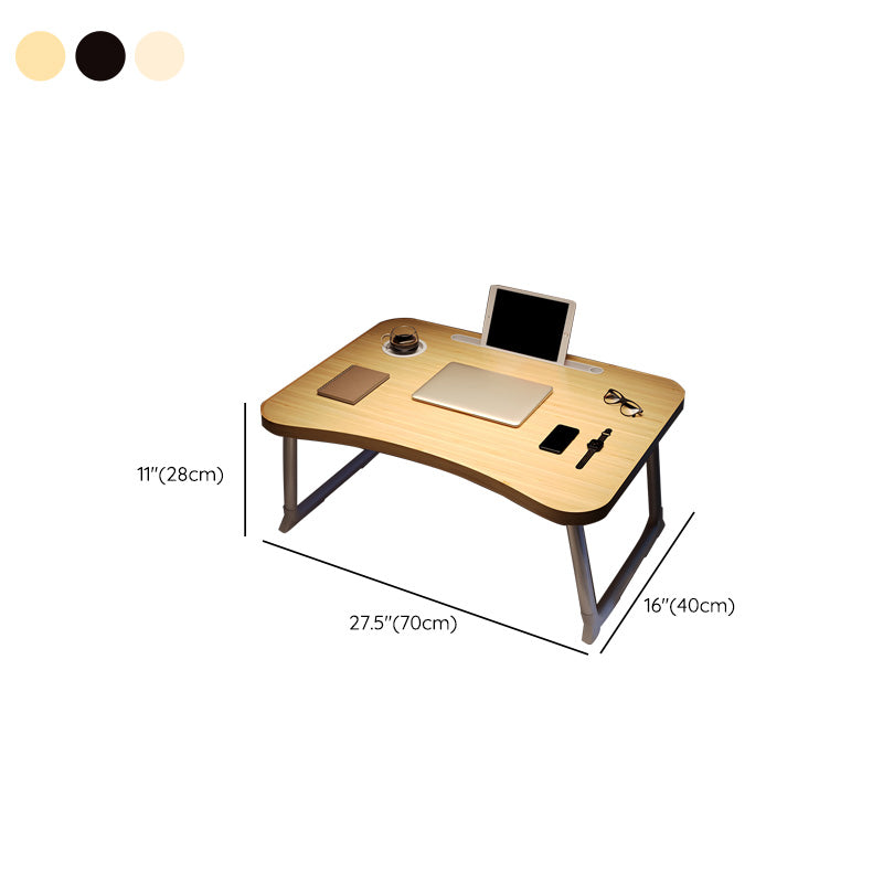 Contemporary Style Office Desk Irregular Shape Task Desk with 2 Legs for Home